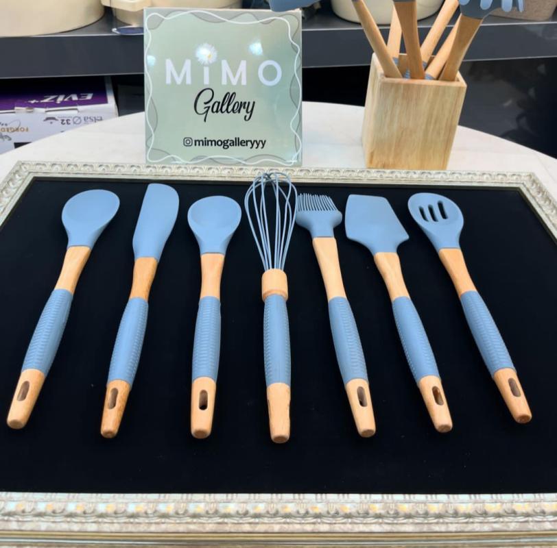 سرویس کفگیر ملاقه سلیکونی 14 پارچه - تصویر 6