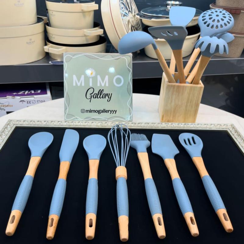 سرویس کفگیر ملاقه سلیکونی 14 پارچه - تصویر 7