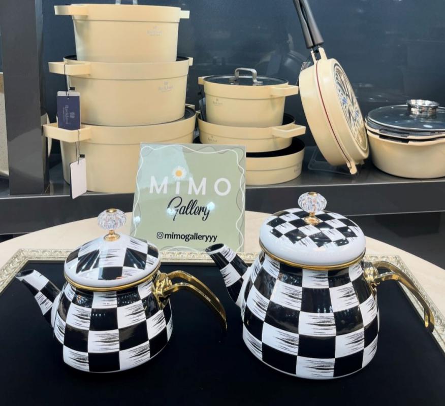 کتری قوری لعابی برند شاهین ترک در طرح های متنوع - تصویر 4