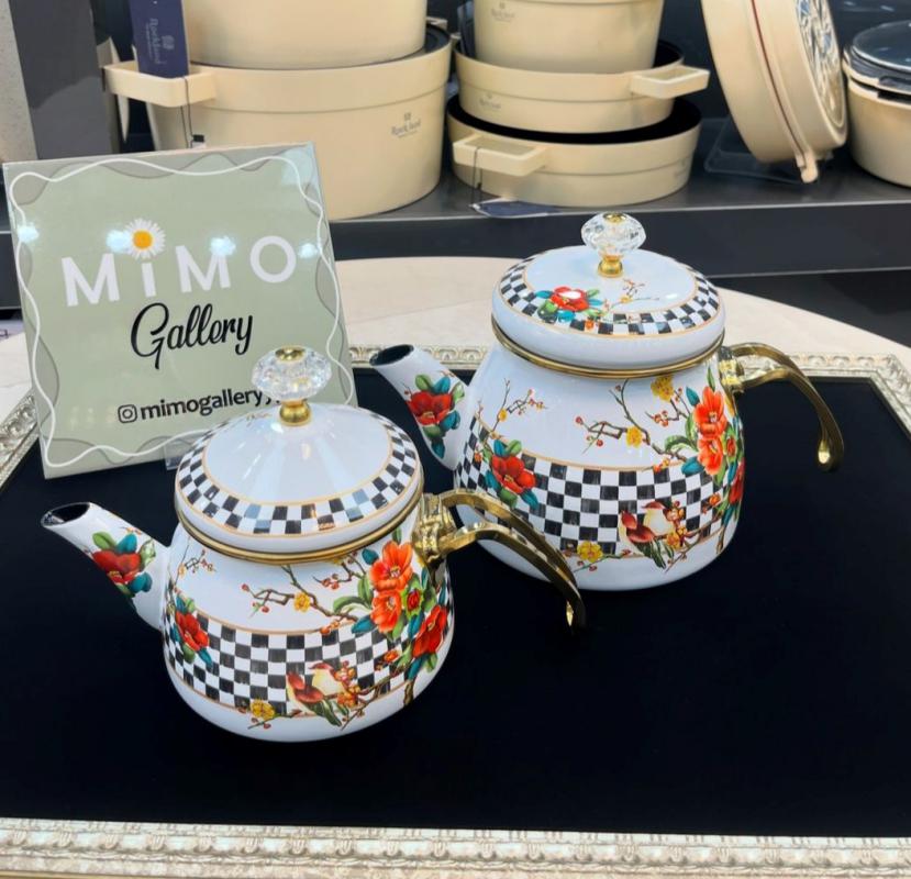 کتری قوری لعابی برند شاهین ترک در طرح های متنوع - تصویر 8