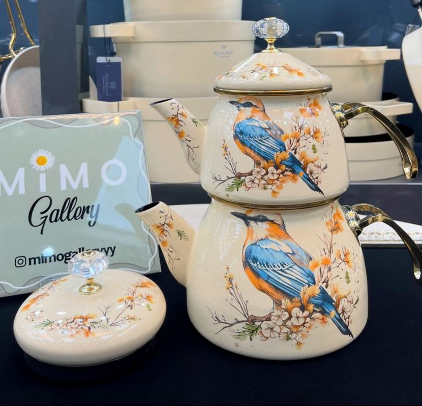 کتری قوری لعابی برند شاهین ترک در طرح های متنوع - تصویر 9