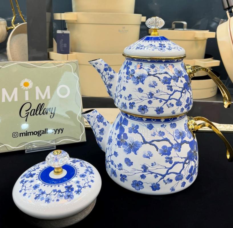 کتری قوری لعابی برند شاهین ترک در طرح های متنوع - تصویر 12