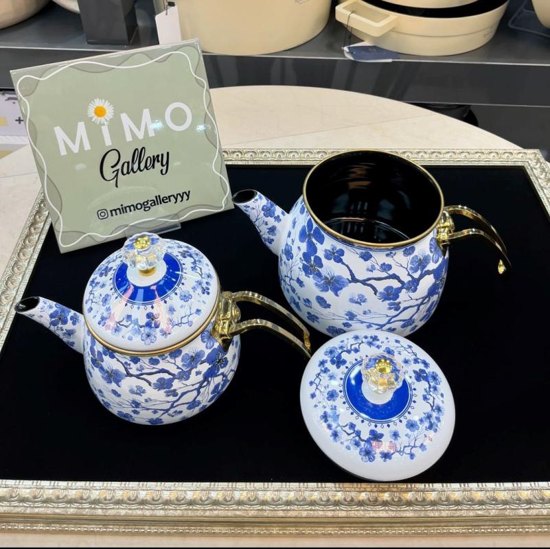 کتری قوری لعابی برند شاهین ترک در طرح های متنوع - تصویر 14