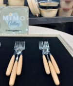 ست قاشق چنگال 12 پارچه دسته چوبی برند رورویوهو ROROYOHO - تصویر 4