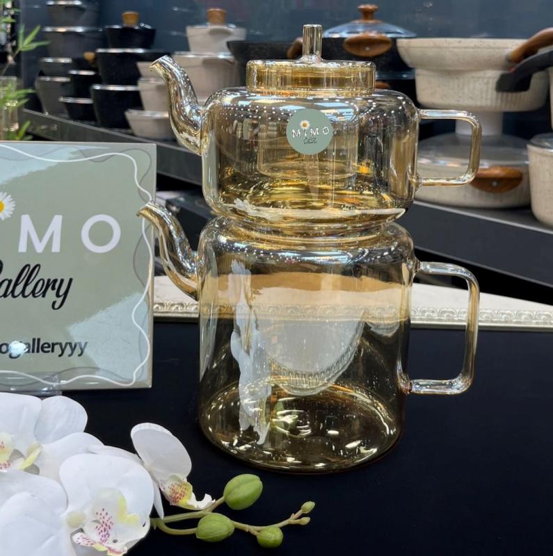 کتری و قوری پیرکس ترک شاهین - تصویر 1