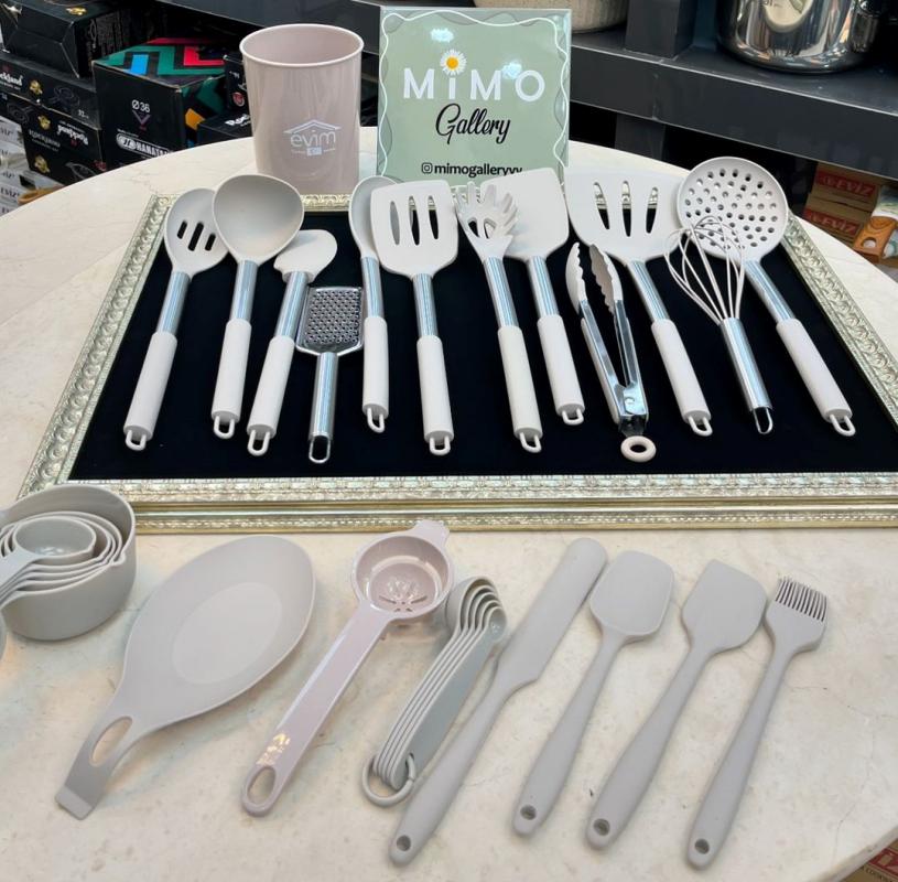 ست کفگیر ملاقه 38 پارچه سلیکونی EVIM - تصویر 10