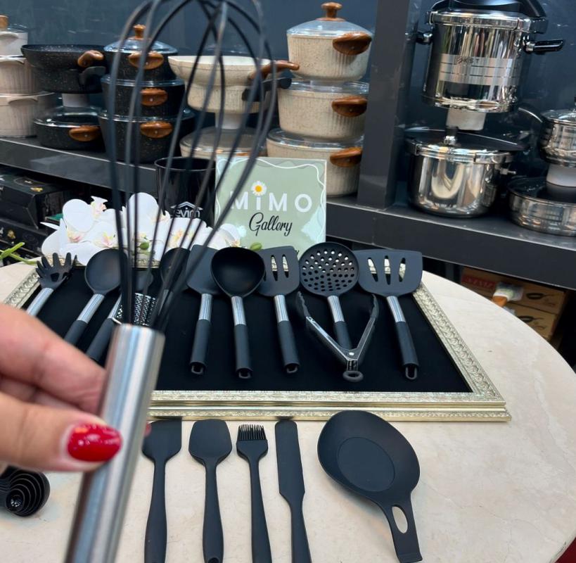 ست کفگیر ملاقه 38 پارچه سلیکونی EVIM - تصویر 5