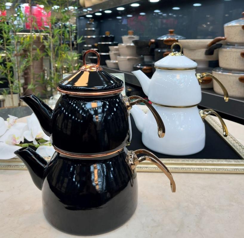 کتری قوری لعابی ترک - تصویر 1