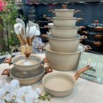 ماهیتابه تکی هاناتک درب پیرکس دو دسته و تکدسته