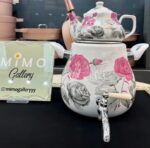 کتری قوری شیردار لعابی