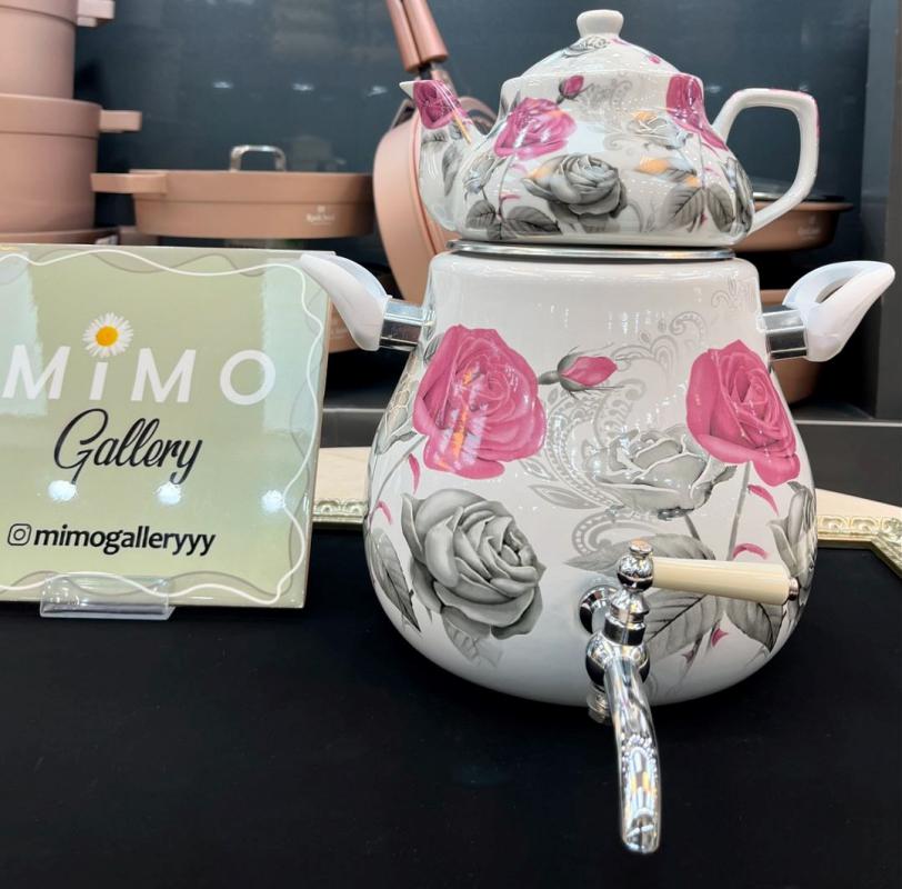 کتری قوری شیردار لعابی - تصویر 1