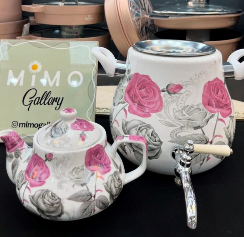 کتری قوری شیردار لعابی - تصویر 3