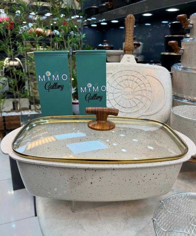 سرویس قابمله 25 پارچه چدن گرانیتی اویز مدل الیپس - تصویر 20