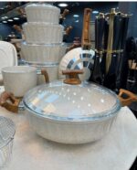 سرویس قابمله 25 پارچه چدن گرانیتی اویز مدل الیپس - تصویر 19