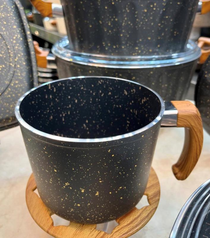 سرویس قابمله 25 پارچه چدن گرانیتی اویز مدل الیپس - تصویر 9