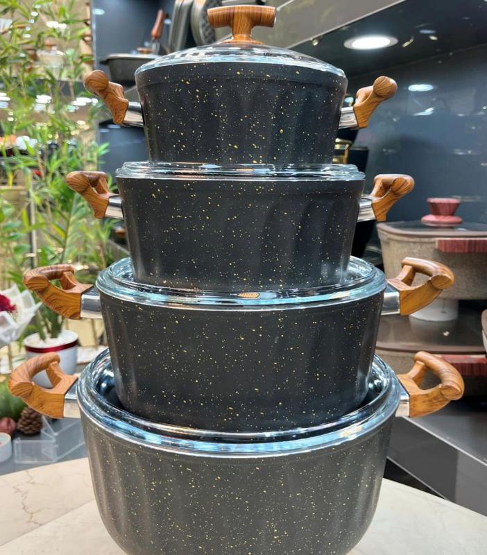 سرویس قابمله 25 پارچه چدن گرانیتی اویز مدل الیپس - تصویر 8