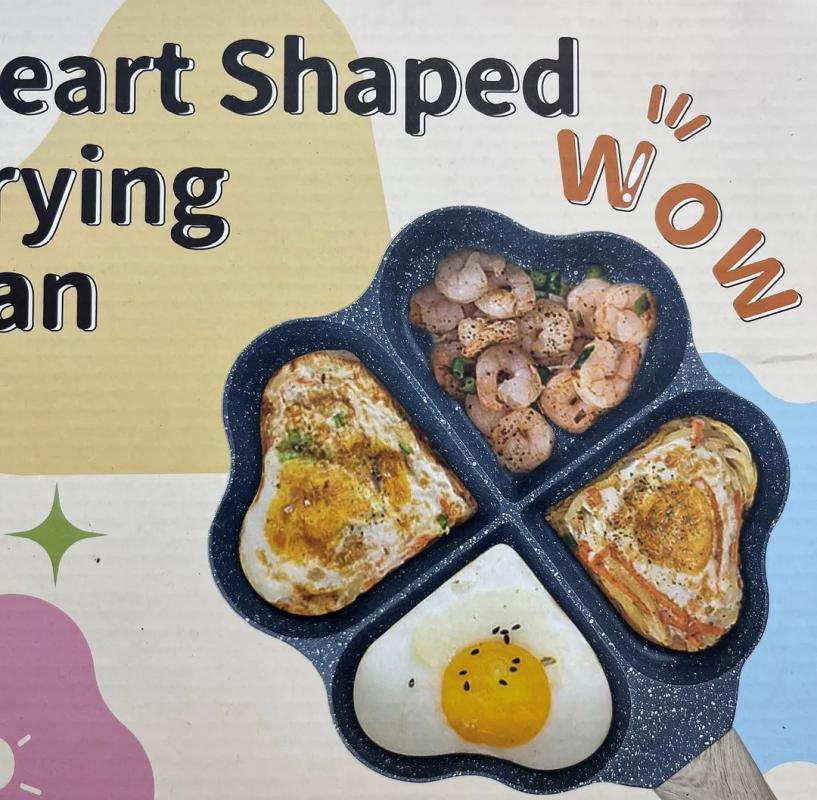 تابه تقسیم سه قسمتی تکدسته طرح قلب د