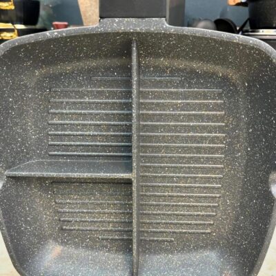 تابه سه قسمتی گریل چدن گرانیتی عروس ب