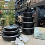 قابلمه عروس چدن گرانیت مدل خطی اصل در سایزهای مختلف