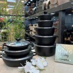 قابلمه عروس چدن گرانیت مدل خطی اصل در سایزهای مختلف