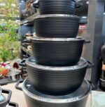 قابلمه عروس چدن گرانیت مدل خطی اصل در سایزهای مختلف - تصویر 2