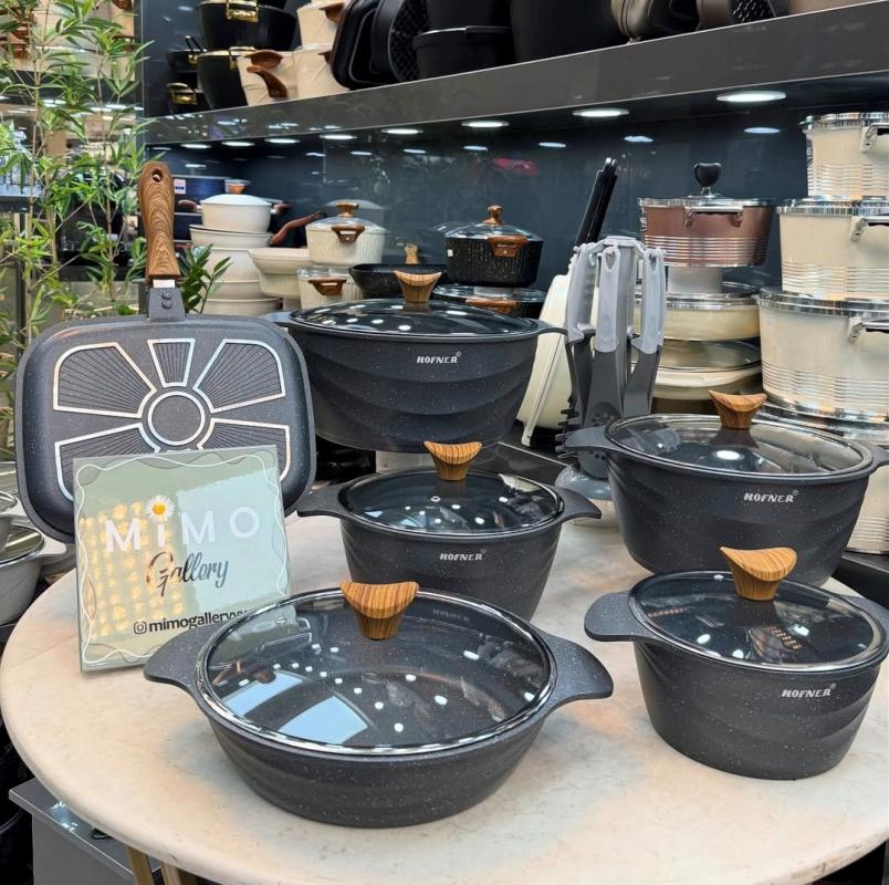 سرویس قابلمه 23 پارچه چدن گرانیتی هافنر - تصویر 1