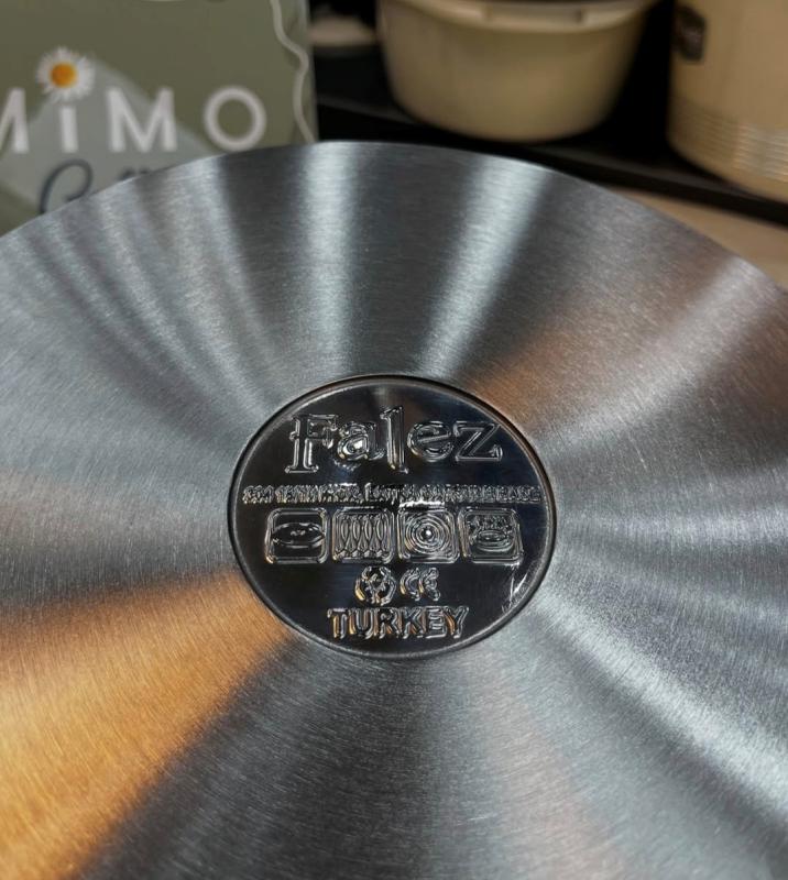 ماهیتابه دودسته دربدار استیل برند فالز سایز 28 ب