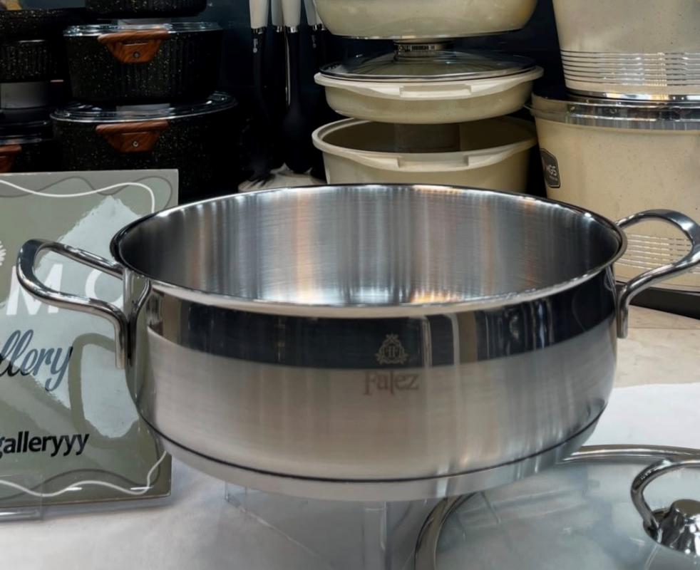 ماهیتابه دودسته دربدار استیل برند فالز سایز 28 ه