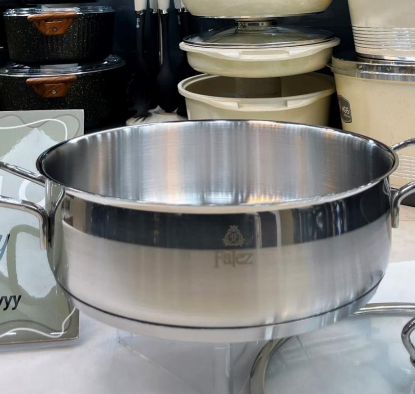 ماهیتابه دودسته دربدار استیل برند فالز سایز 28 و