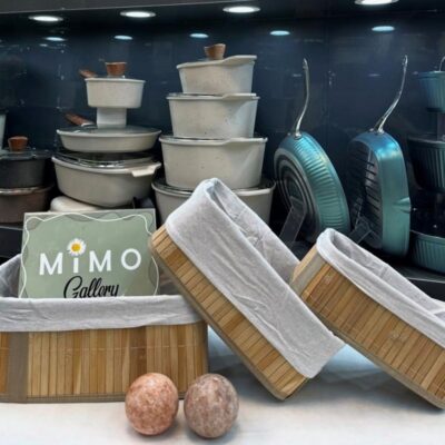 ست سه تایی سبد حصیری بامبو با آستر پارچه ای الف