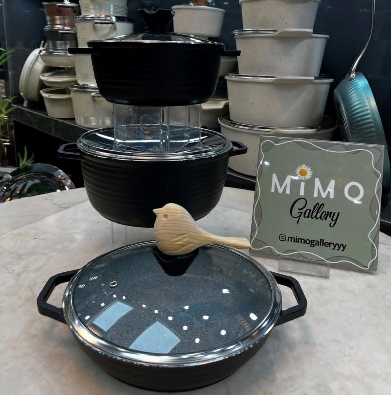 سرویس قابلمه 6 پارچه عروس مدل خطی * - تصویر 1