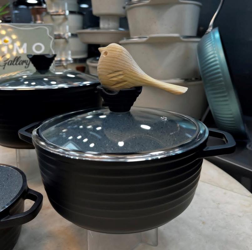 سرویس قابلمه 6 پارچه عروس مدل خطی * - تصویر 2