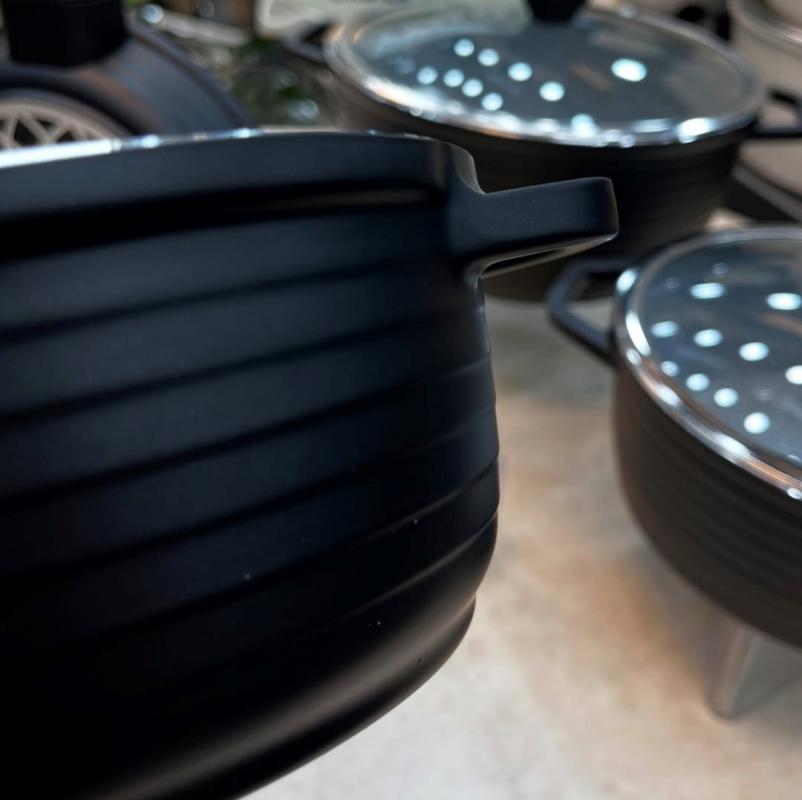 سرویس قابلمه 6 پارچه عروس مدل خطی * - تصویر 5