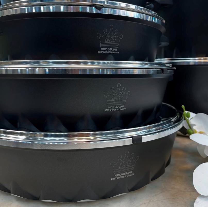 ماهیتابه دودسته دربدار برند اس جی SG در سایز های مختلف - تصویر 5