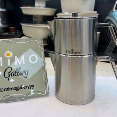 کتری قوری یونیک تمام استیل طرح استوانه ای مات کد 7264 الف