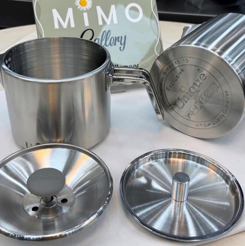 کتری قوری یونیک تمام استیل طرح استوانه ای مات کد 7264 ج