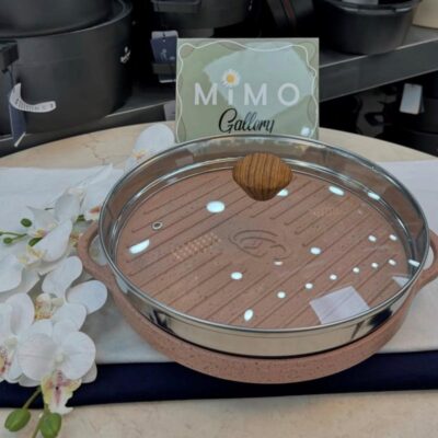 ماهیتابه گریل چدنی خالص طرح دودسته ب