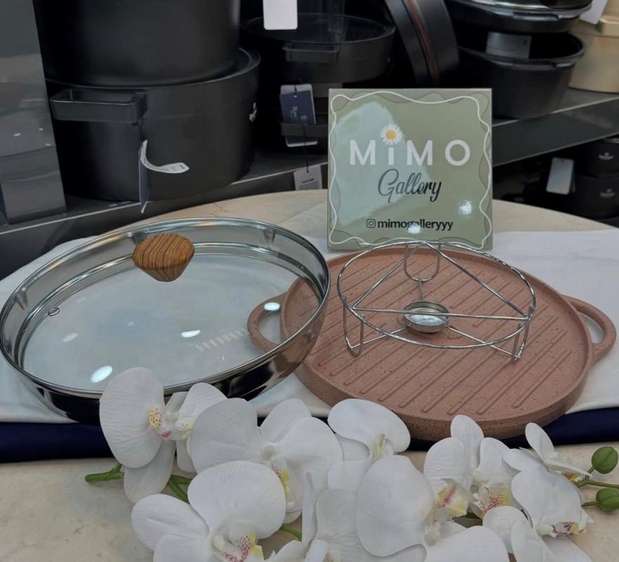 ماهیتابه گریل چدنی خالص طرح دودسته د