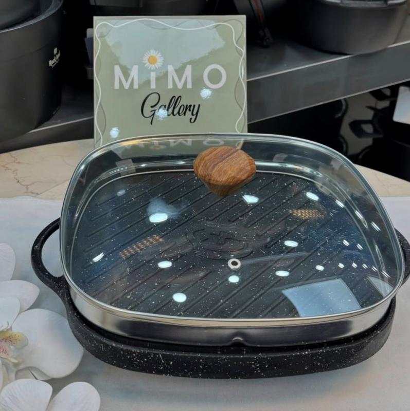 تابه گریل دودسته مدل مربعی برند صبا الف