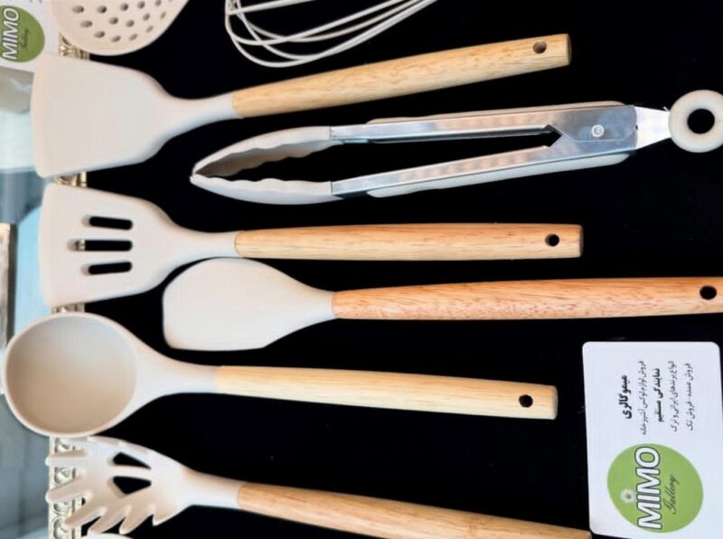 سرویس کفگیر ملاقه 12 پارچه کیچن وار ست مدل سلیکونی - تصویر 5