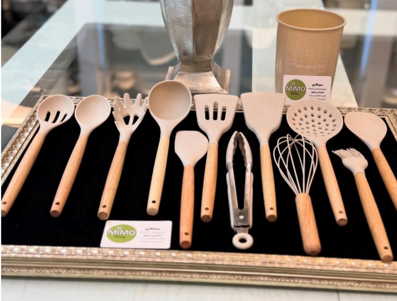 سرویس کفگیر ملاقه 12 پارچه کیچن وار ست مدل سلیکونی - تصویر 6