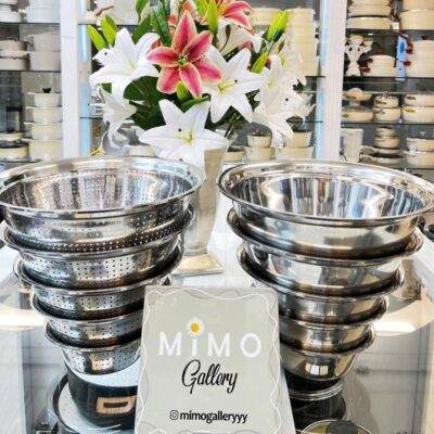 ست لگن استیل یونیک مدل گرد ب