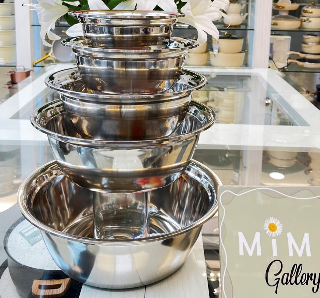 ست لگن استیل یونیک مدل گرد الف