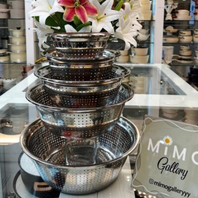 ست آبکش استیل یونیک مدل گرد الف الف