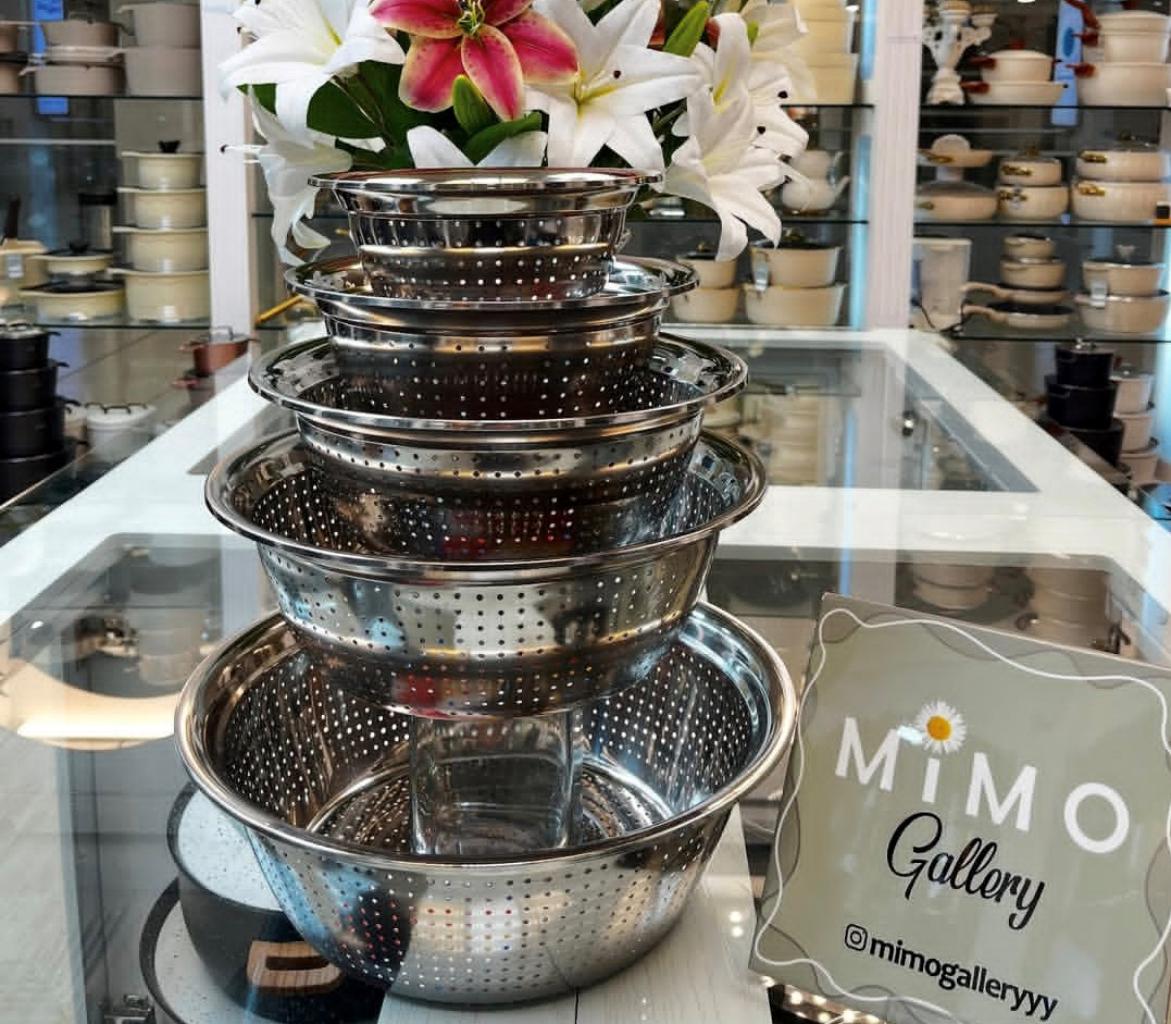 ست آبکش استیل یونیک مدل گرد الف الف