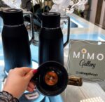 فلاسک شیشه صورتی مدل فشاری برند orive - تصویر 2