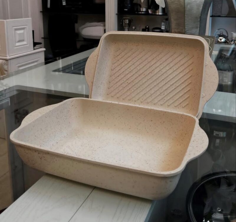 تابه مرغ خوری هاناتک با درب گریل - تصویر 2