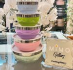 لگن استیل دربدار ست 5 تایی در رنگ های مختلف - تصویر 8