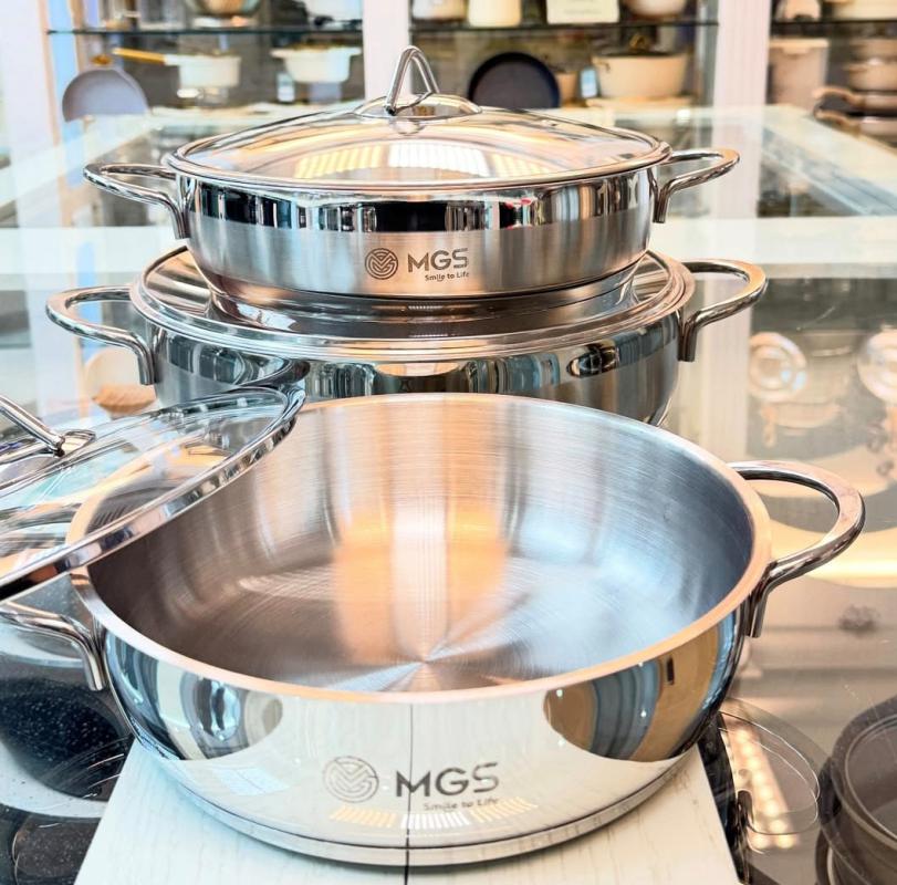 تابه دودسته استیل MGS در سایز های مختلف - تصویر 4