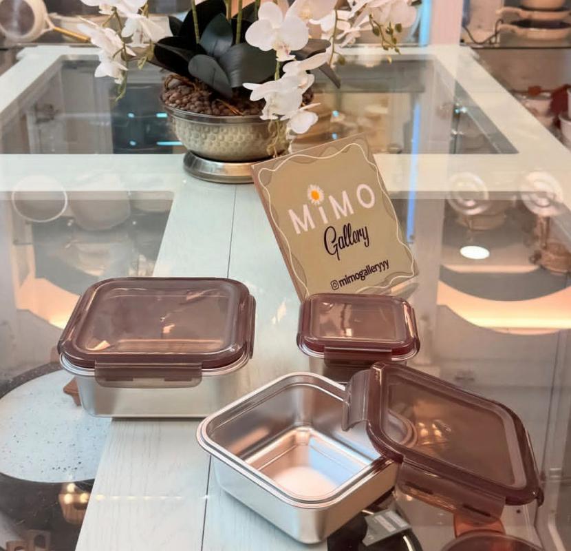 ظرف غذای استیل یونیک مدلی مستطیلی سه تایی ج